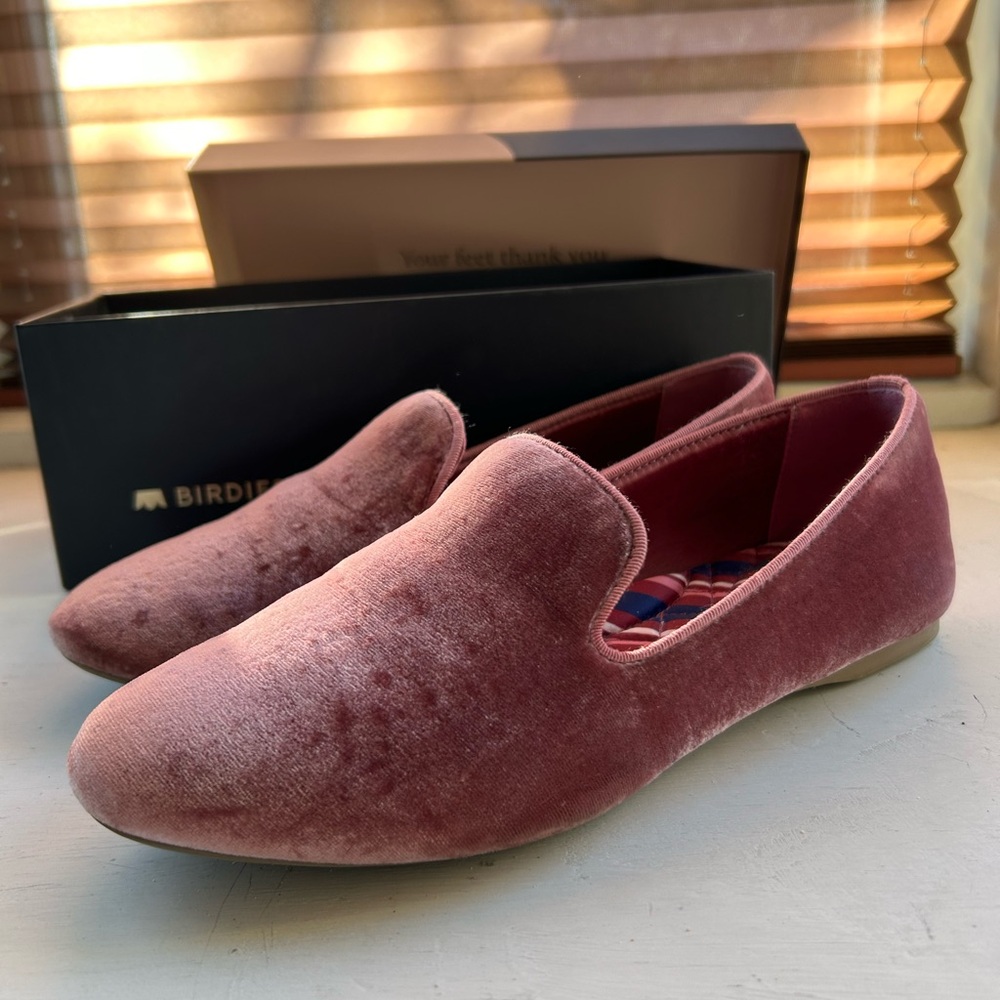 Birdies Velvet Loafers - Pink- Sz 7.5